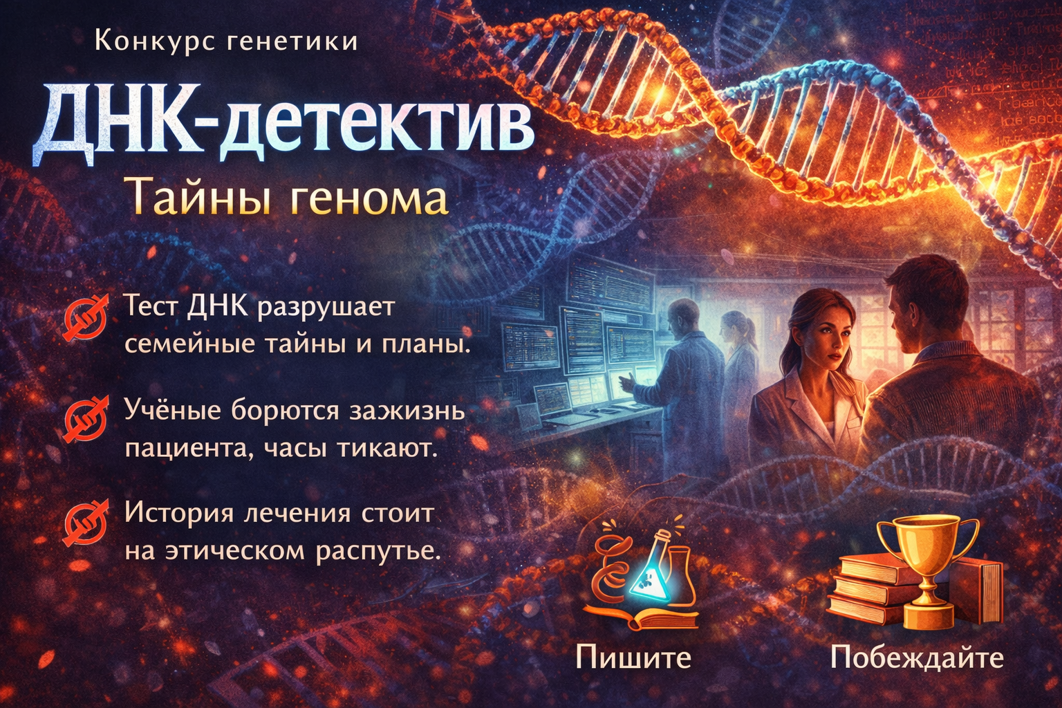 Конкурс литгенетики «ДНК-детектив: Тайны генома»