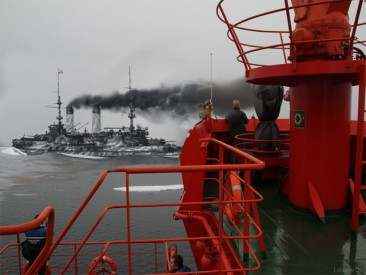 Русско-японская альтернативная 1904-1905, РЯВ,, броненосец "Александр 3" в  окрасе в  окрасе "ослепляющий камуфляж". 