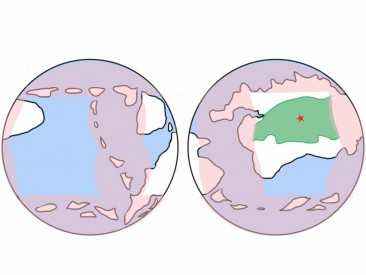 Ардская империя и Пустоши на карте мира.
