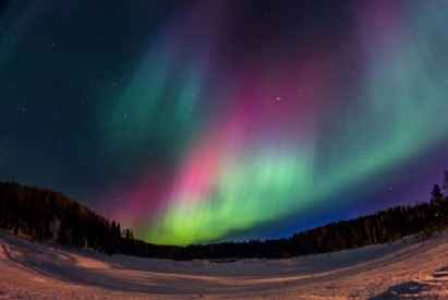 Северное сияние в Заполярье