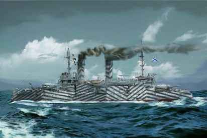 Альтернативная история русско-японской 1904-1905,РЯВ, броненосец "Князь Суворов",ослепляющий камуфляж