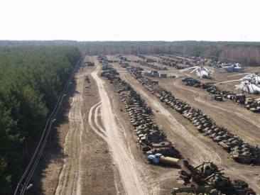 отстойник зараженной техники