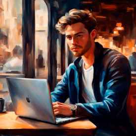 Главный герой за работой 